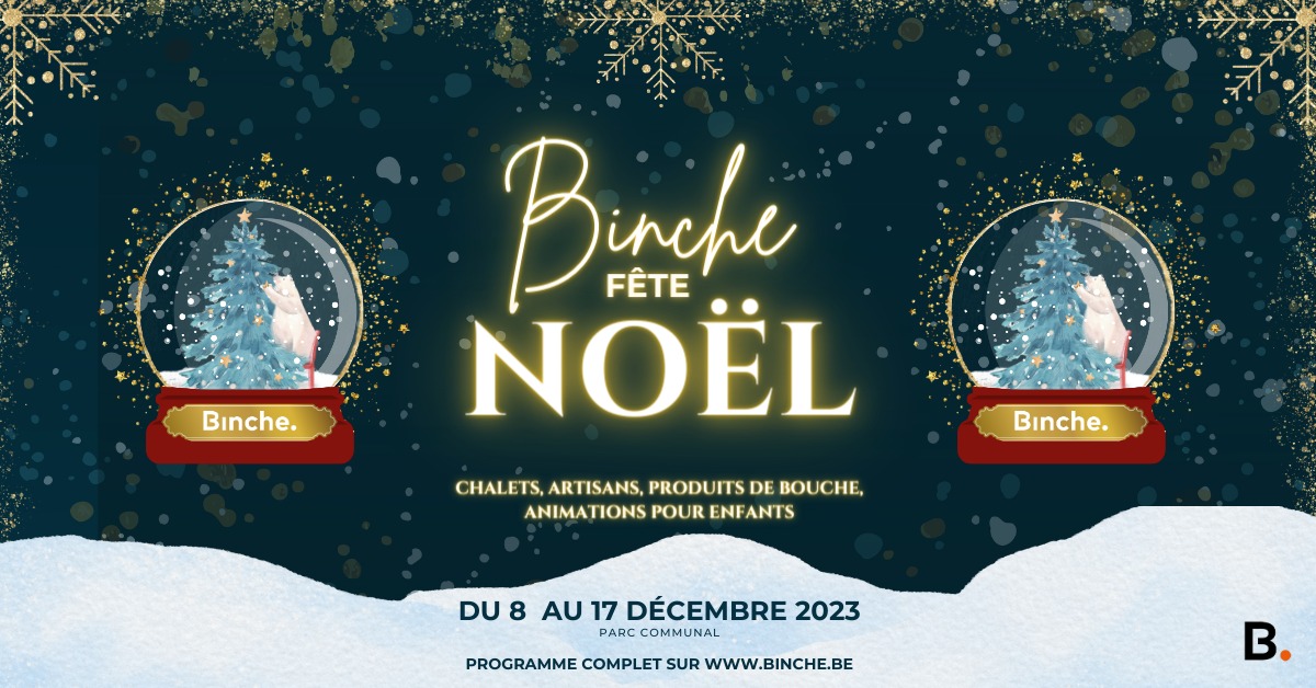 Affiche marché de noel de Binche