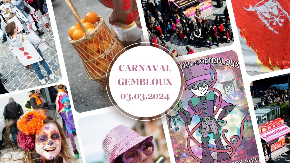 Affiche du carnaval de gembloux 2024