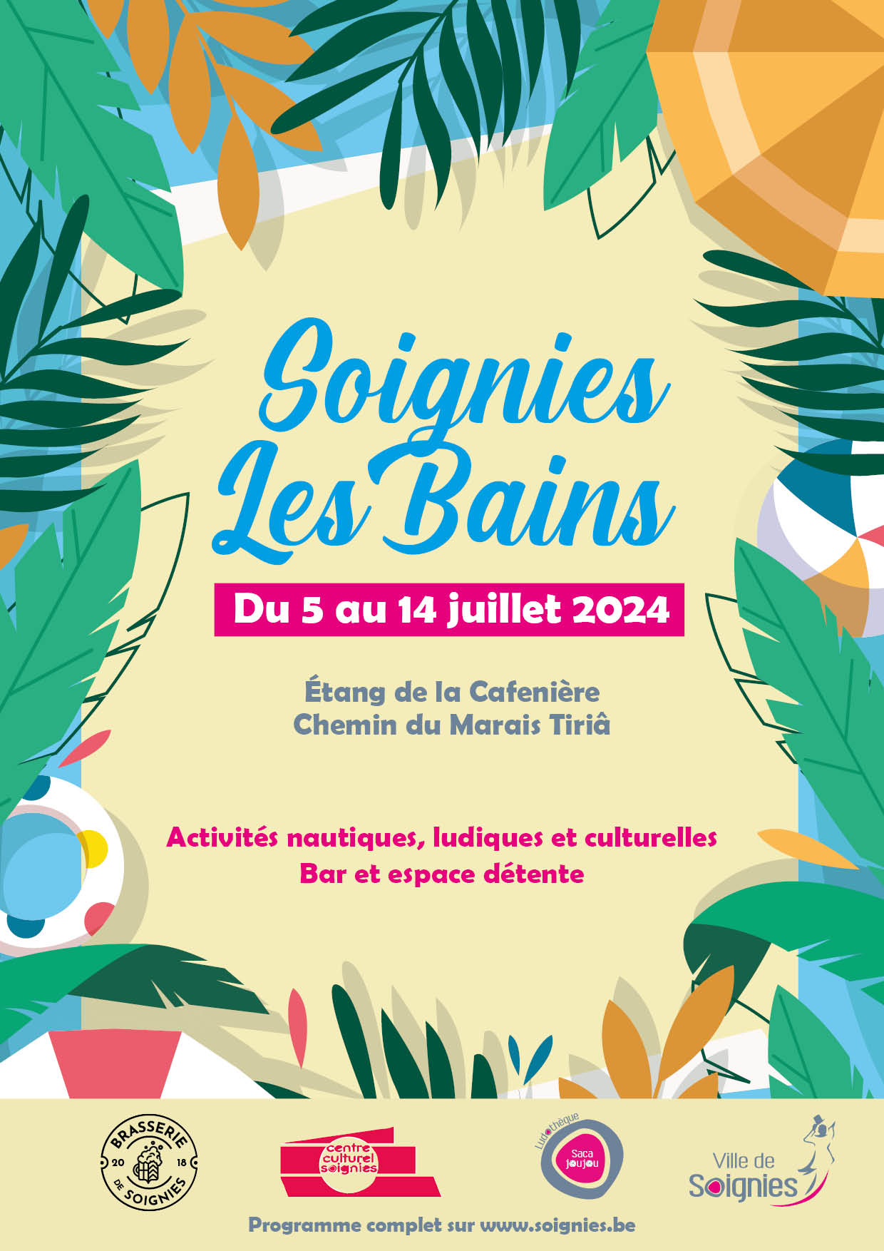 affiche de soignies les bains 2024