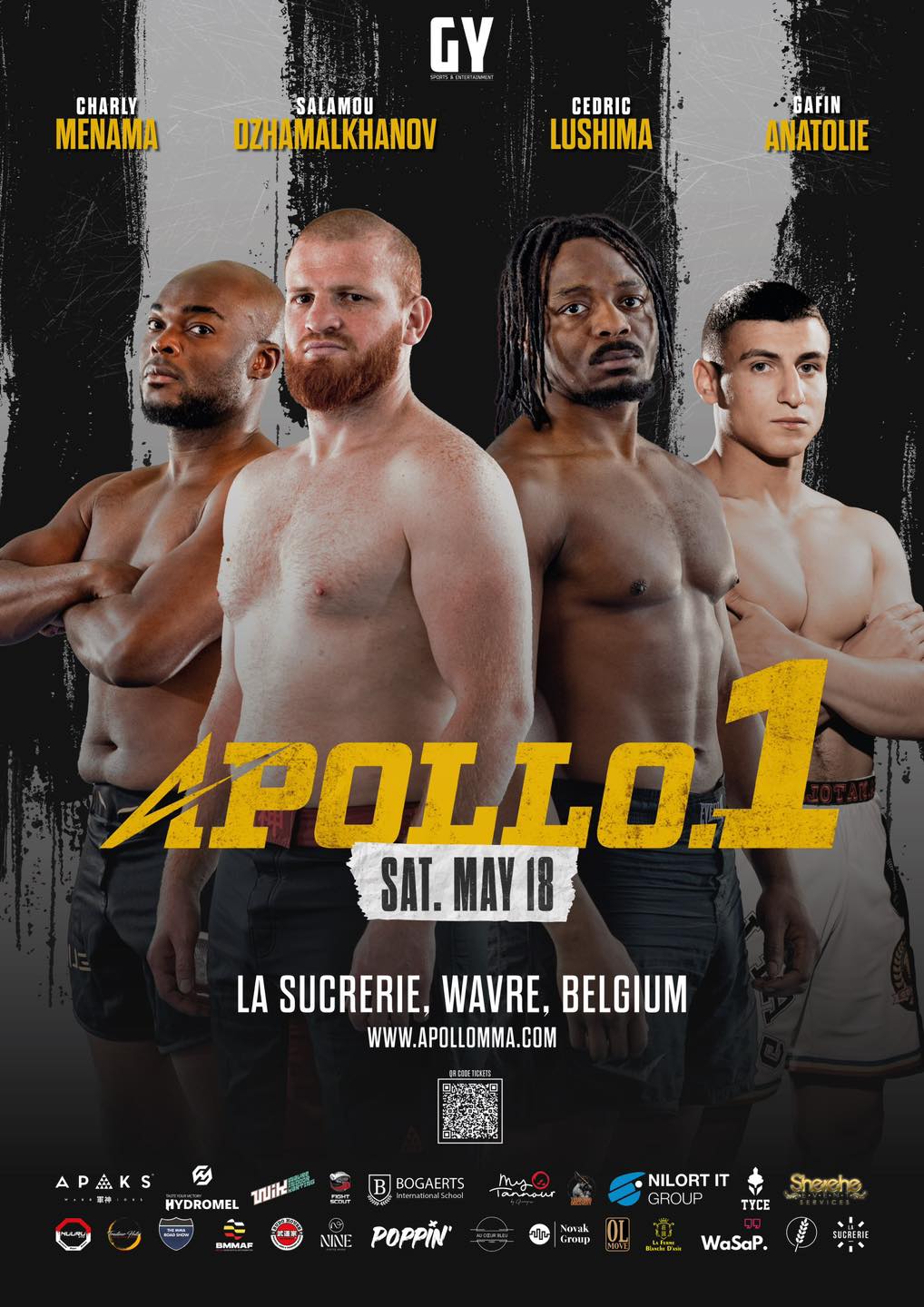 affiche officiel de 4 combatants pour le MMA show